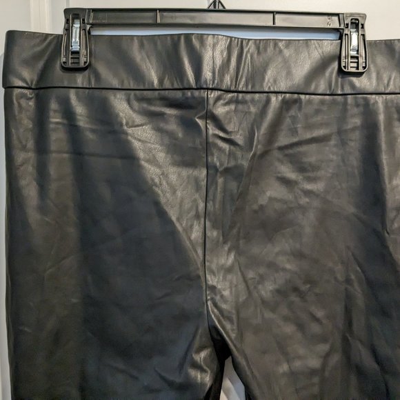 J Crew Vegan Faux Leather Pants Women's XXL Black Pull On NWT - Picture 9 of 16